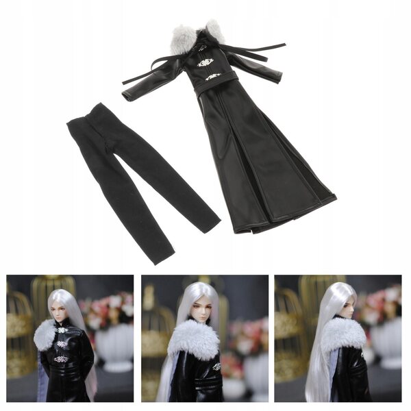 Komplettes winddichtes Jackenset für 1/6 Puppen – schwarze Freizeitkleidung 30 cm