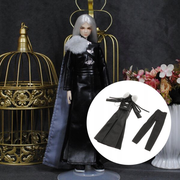 Komplettes winddichtes Jackenset für 1/6 Puppen – schwarze Freizeitkleidung 30 cm