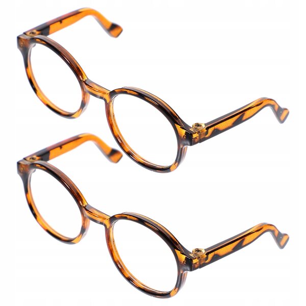 Bunte Brille für Puppen, modisches Accessoire aus widerstandsfähigem Kunststoff 6,5x5,7x3,2 cm