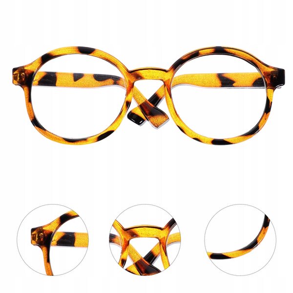 Bunte Brille für Puppen, modisches Accessoire aus widerstandsfähigem Kunststoff 6,5x5,7x3,2 cm