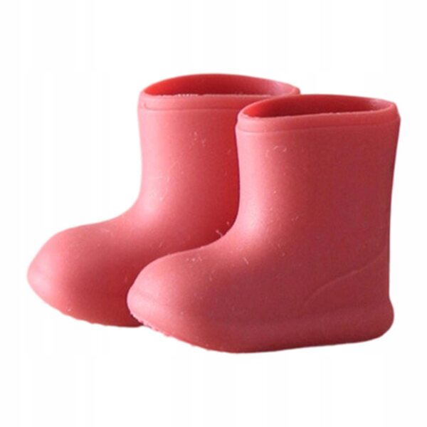 Stilosi stivali antipioggia in silicone rosso per bambole 1/12 Ob11