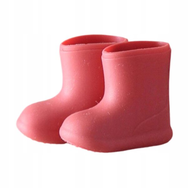 Stilosi stivali antipioggia in silicone rosso per bambole 1/12 Ob11