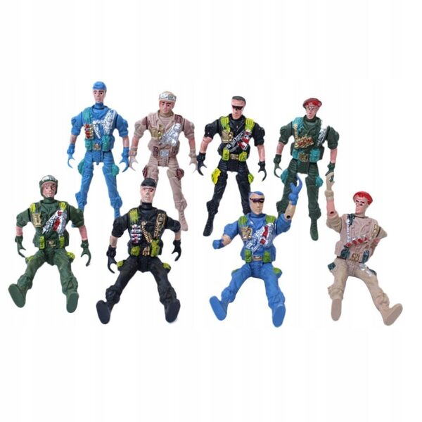 Set Soldatino da Gioco con Zaino a Cerniera 9 cm in Plastica per Bambini