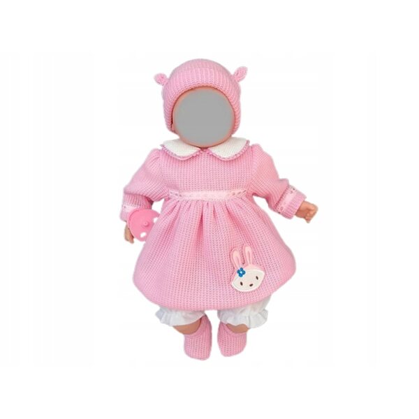 Kleid für 45-cm-Puppe mit Kleiderbügel – exklusives Kleid aus CE-zertifiziertem Stoff