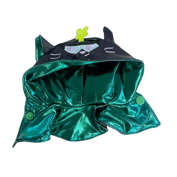Peleryna per bambole 17 cm in tessuto morbido colore nero, moda e stile