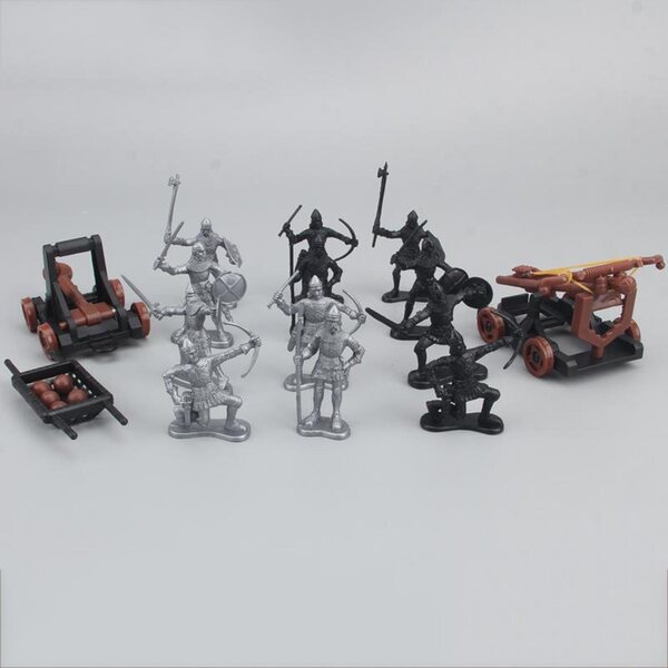 Figurine Soldati e Cavalieri Medievali per Bambini - Set di Gioco Educativo