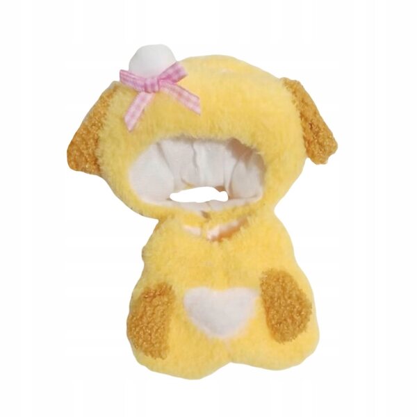 2-teiliges Kleiderset für Puppen 15–17 cm mit gelbem Hundehut
