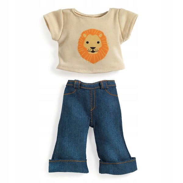 Completo Abbigliamento Ivory Lovely Pomea per Bambole 32 cm Djeco
