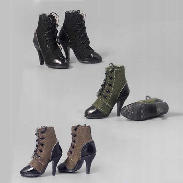 Botine mit High Heels für 12" Puppen im Maßstab 1:6 - Damenmode-Accessoires