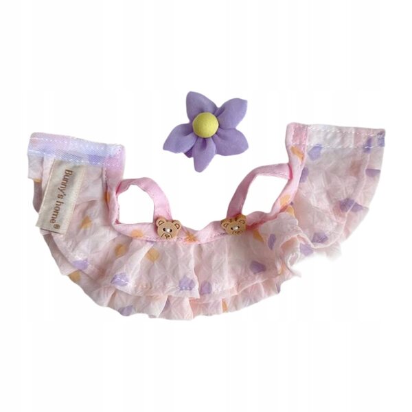 Plüschkleidung mit Ente für 15 cm Puppen, rosa und stilvoll