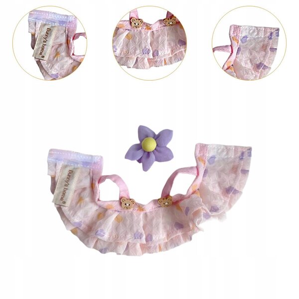 Plüschkleidung mit Ente für 15 cm Puppen, rosa und stilvoll