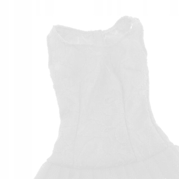 Elegantes Abendkleid aus Spitze und Tüll für 1/3 BJD-Puppen in Weiß