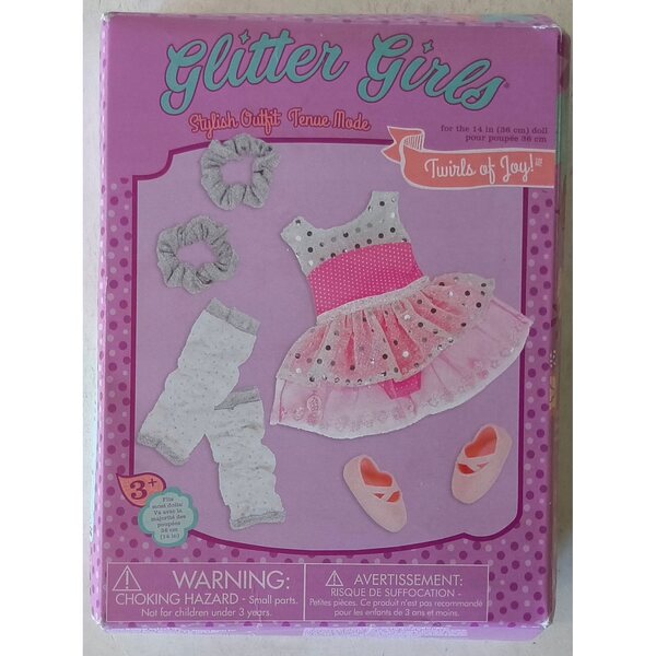 Glitter Girls - Kleidungsset für 36-cm-Puppe mit Tüllrock und Accessoires