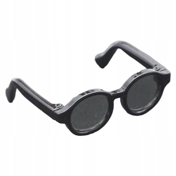 Brille für schwarze 4,5-cm-Minipuppen, leicht und perfekt zum Spielen