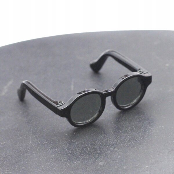 Brille für schwarze 4,5-cm-Minipuppen, leicht und perfekt zum Spielen
