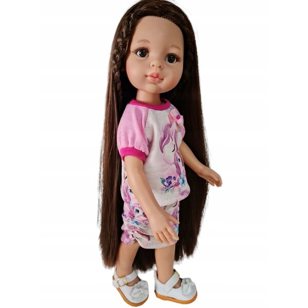 Completo abbigliamento per bambola Paola Reina 32cm con gonna e maglietta rosa