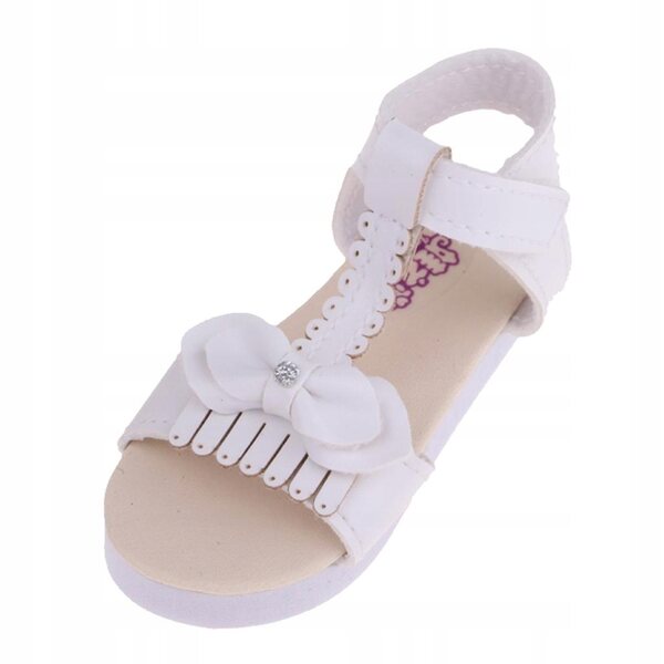 Sandaletti estivi per bambole 1/3 BJD in pelle PU con fiocco bianco