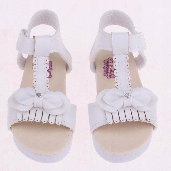Sandaletti estivi per bambole 1/3 BJD in pelle PU con fiocco bianco