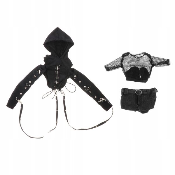 1/6 Damen-Kleidungsset mit Kapuzenpullover und Jeans für 12-Zoll-Puppen