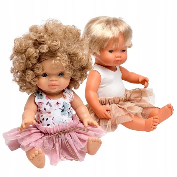 Ecrufarbener Körper für Miniland 38 cm Puppen – Ballerina-Cosplay aus Baumwollstoff