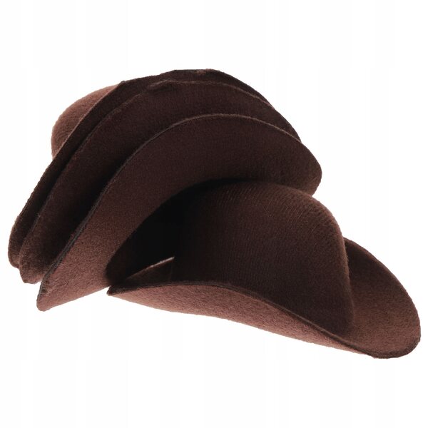 Mini cappelli per bambole set 6 pezzi in tessuto beige resistente e decorativo
