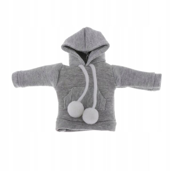 Felpa con Cappuccio Grigia per Bambole da 12 Pollici - Abbigliamento Fatto a Mano