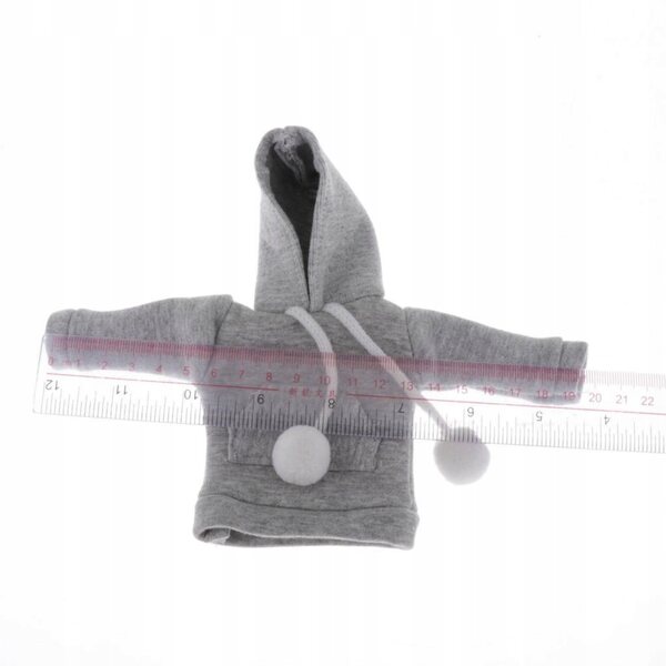 Felpa con Cappuccio Grigia per Bambole da 12 Pollici - Abbigliamento Fatto a Mano