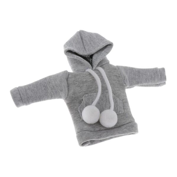 Felpa con Cappuccio Grigia per Bambole da 12 Pollici - Abbigliamento Fatto a Mano