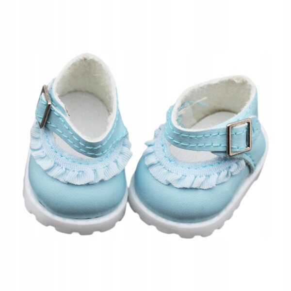 Blaue Schuhe für 15–17 cm große Puppen aus PU-Material, elegant und bequem