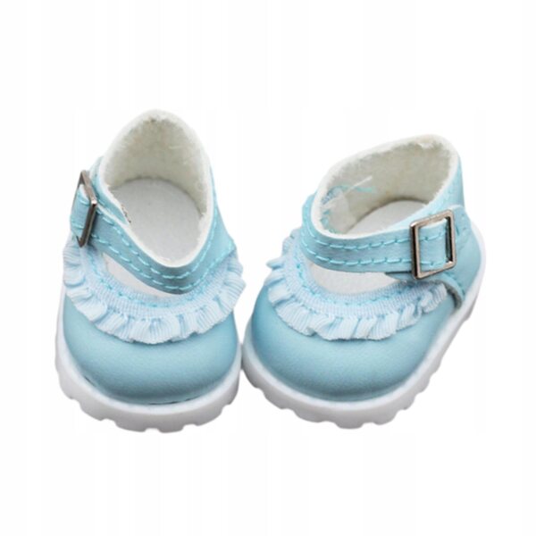 Blaue Schuhe für 15–17 cm große Puppen aus PU-Material, elegant und bequem