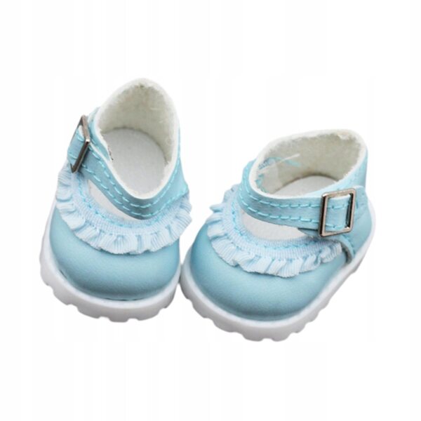 Blaue Schuhe für 15–17 cm große Puppen aus PU-Material, elegant und bequem