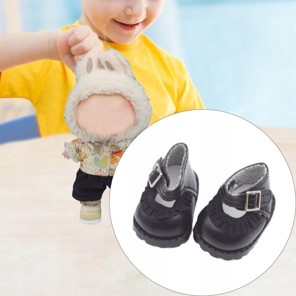 Blaue Schuhe für 15–17 cm große Puppen aus PU-Material, elegant und bequem