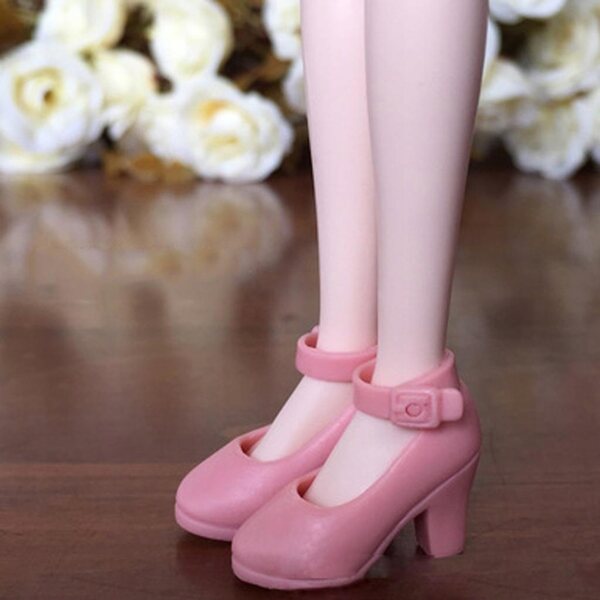 Scarpe con Tacco Alto per Bambole 1/6 da 12 Pollici, Rosa, Facili da Indossare