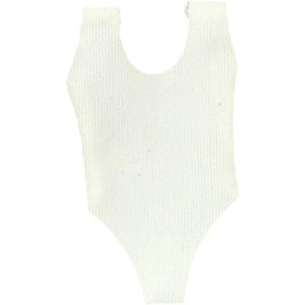 Costume da Bagno Elastico per Action Figure 1/12 Elegante e Casual Bianco