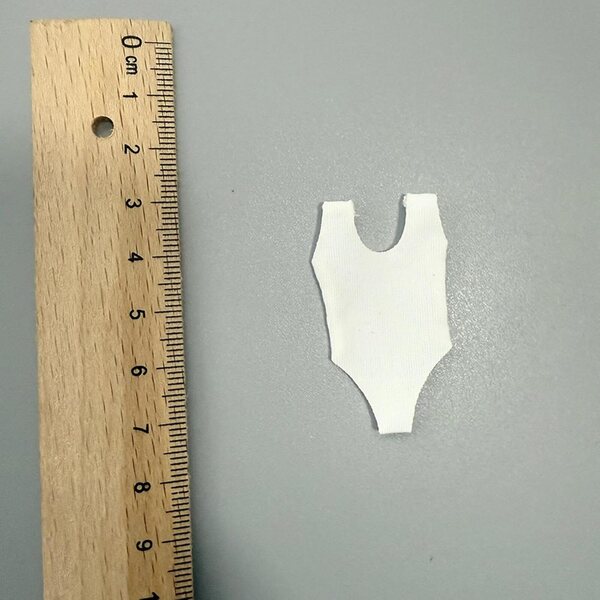 Costume da Bagno Elastico per Action Figure 1/12 Elegante e Casual Bianco