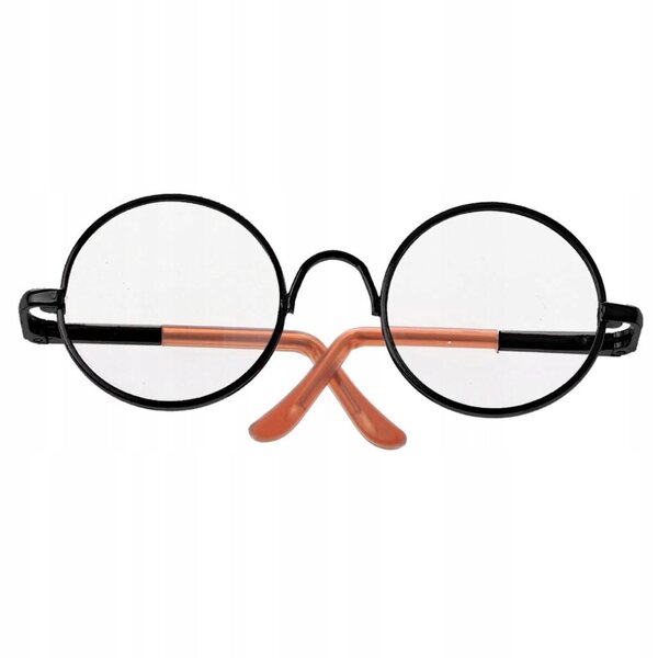 Brille für 1/6 Blythe-Puppen mit rundem Rahmen und klaren Gläsern