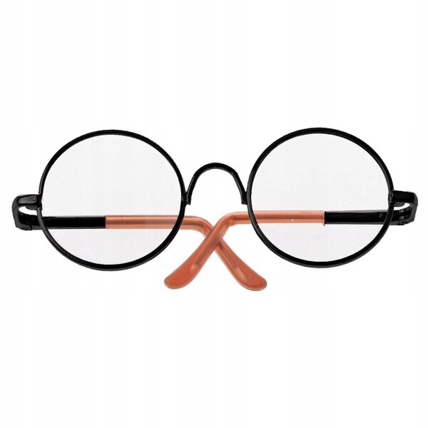 Brille für 1/6 Blythe-Puppen mit rundem Rahmen und klaren Gläsern