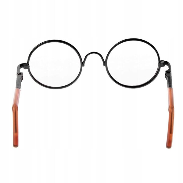 Brille für 1/6 Blythe-Puppen mit rundem Rahmen und klaren Gläsern