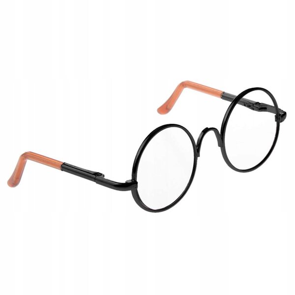 Brille für 1/6 Blythe-Puppen mit rundem Rahmen und klaren Gläsern