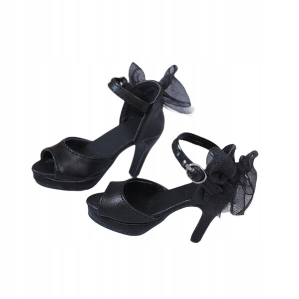 Scarpe con tacco 1/3 in pelle PU per bambole e action figure, eleganti e resistenti