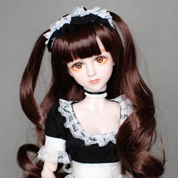 Dienstmädchen-Kleidungsset für 1/4-BJD-Puppen mit Stirnband und Schürze
