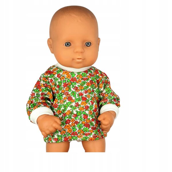 Kleidung für 30-cm-Puppe mit mehrfarbigem Baumwoll-T-Shirt