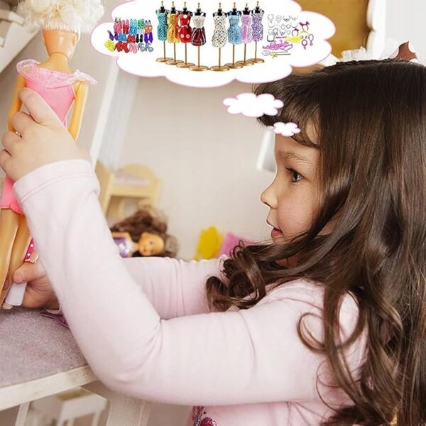 Set 68 Abiti e Accessori per Bambole con Vestiti, Scarpe e Gioielli