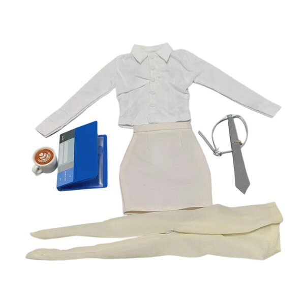 Costume femminile in scala 1/6 miniatura elegante Morela bianca per action figure