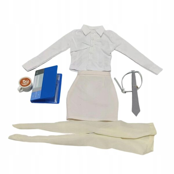 Costume femminile in scala 1/6 miniatura elegante Morela bianca per action figure