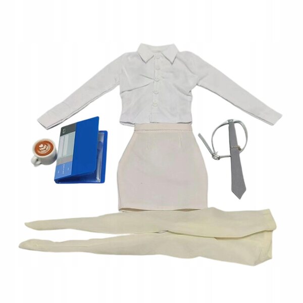 Costume femminile in scala 1/6 miniatura elegante Morela bianca per action figure