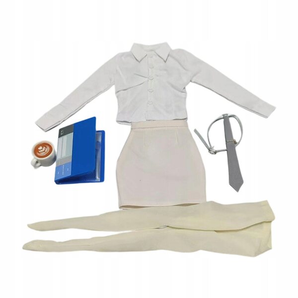 Costume femminile in scala 1/6 miniatura elegante Morela bianca per action figure