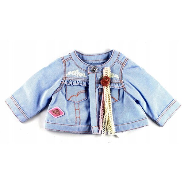 Giacca jeans per bambola con gufo Schildkröt, perfetta per bambine 3+