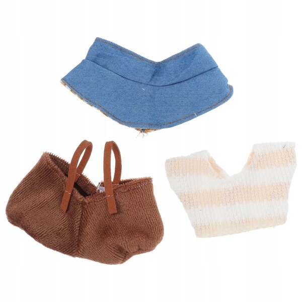 Set abbigliamento per bambole in tessuto, completo con cappello e pantaloni