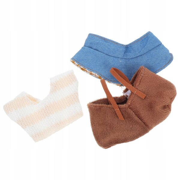 Set abbigliamento per bambole in tessuto, completo con cappello e pantaloni